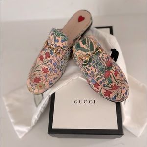 Gucci Floral Horsebit Mule